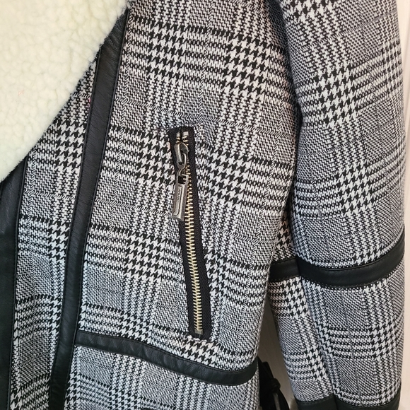 JouJou Woman's Moto Jacket, Size: XL Color: Grey and White - Picture 5 of 16